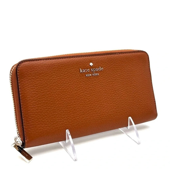 Kate Spade Leila Large Continental Wallet Brown/Gold (NWT)